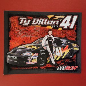 TY DILLON #41 SIGNATURE ON A 2011 BIOGRAPHY CARD, NASCAR
